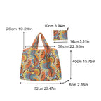 Large Capacity Foldable Portable Supermarket Environmentally Friendly Shopping Grocery Bag, Waterproof Shoulder Storage Bag