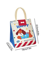 Cute Bento Bag For Office Workers Large Capacity Tote Bag Cartoon Insulated Fresh-Keeping Bag Student Lunch Box Bag