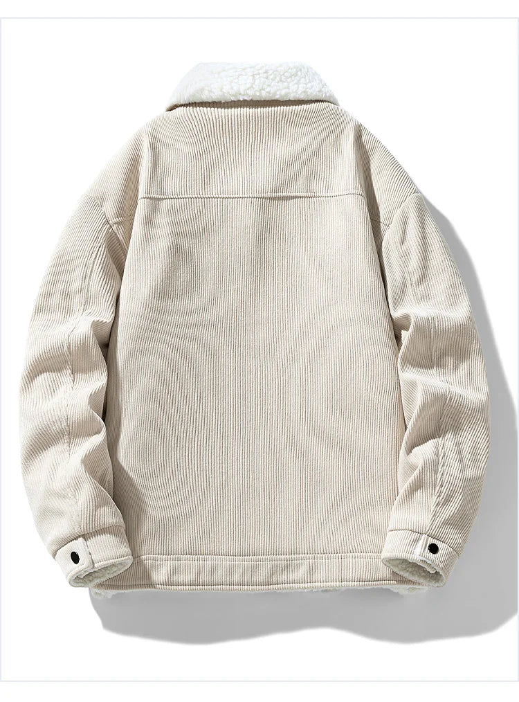 Men's Jackets and Coats Fashion Warm Corduroy Thick Coats 2024 Winter Fashion Men's Coats Down Jackets Men's Cotton Clothing