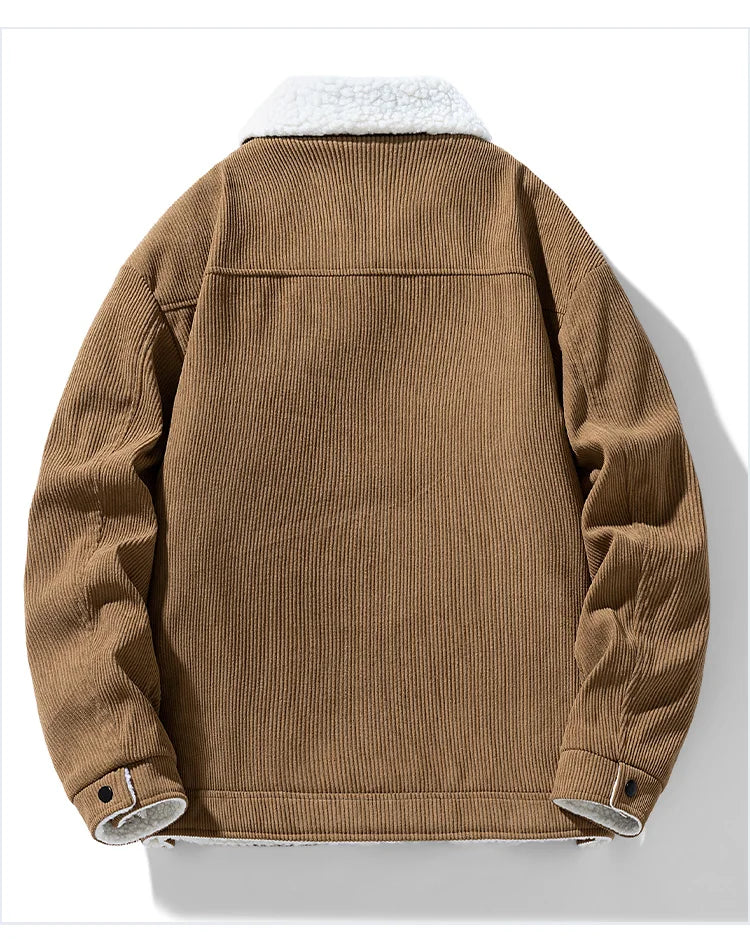Men's Jackets and Coats Fashion Warm Corduroy Thick Coats 2024 Winter Fashion Men's Coats Down Jackets Men's Cotton Clothing