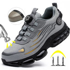 Men's Safety Shoes Protection And Elastic Safety Boots Fashionable Casual Shoes Breathable Odor Protection Men's Work Shoes