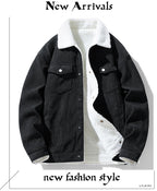Men's Jackets and Coats Fashion Warm Corduroy Thick Coats 2024 Winter Fashion Men's Coats Down Jackets Men's Cotton Clothing