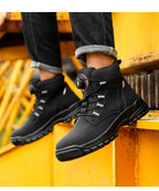 Waterproof Safety Boots Men Indestructible Steel Toe Work Boots Anti-smash Stab-resistant Safety Shoes Biker Botas Para Hombre