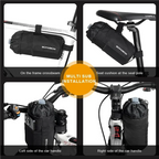 RIDERACE Bike Water Bottle Carrier Pouch Portable MTB Road Cycling Insulated Kettle Bag Riding Equipment Bicycle Handlebar Bag