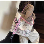 Sanrio Hello Kitty Large Capacity Shoulder Bag Cartoon Kt Cat Handbag Y2K Backpack Schoolbag Holiday Birthday Halloween Gifts