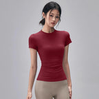 Women's Outdoor Sports Shirt Yoga Wear Fitness T-Shirt Quick Dry Running T-Shirt Workout Top Female Sportswear Exercise Clothing