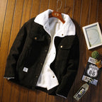 Men's Jackets and Coats Fashion Warm Corduroy Thick Coats 2024 Winter Fashion Men's Coats Down Jackets Men's Cotton Clothing