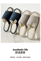 Home Linen Slippers For Men In Spring&Autumn Comfortable Bedroom Open-toed&Breathable Slippers Men's & Women's Shoes Summer