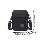 Men's bag, available in single shoulder or cross-body design, suitable for daily use during school. Made of nylon material.