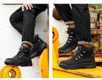 Waterproof Safety Boots Men Indestructible Steel Toe Work Boots Anti-smash Stab-resistant Safety Shoes Biker Botas Para Hombre