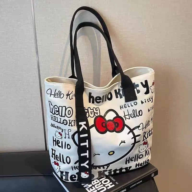 Sanrio Hello Kitty Large Capacity Shoulder Bag Cartoon Kt Cat Handbag Y2K Backpack Schoolbag Holiday Birthday Halloween Gifts