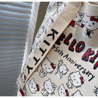 Sanrio Hello Kitty Large Capacity Shoulder Bag Cartoon Kt Cat Handbag Y2K Backpack Schoolbag Holiday Birthday Halloween Gifts