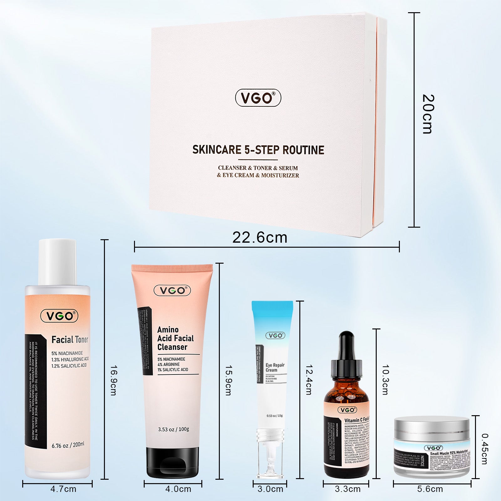 GlowBalance Complete 5-Step Skincare Set